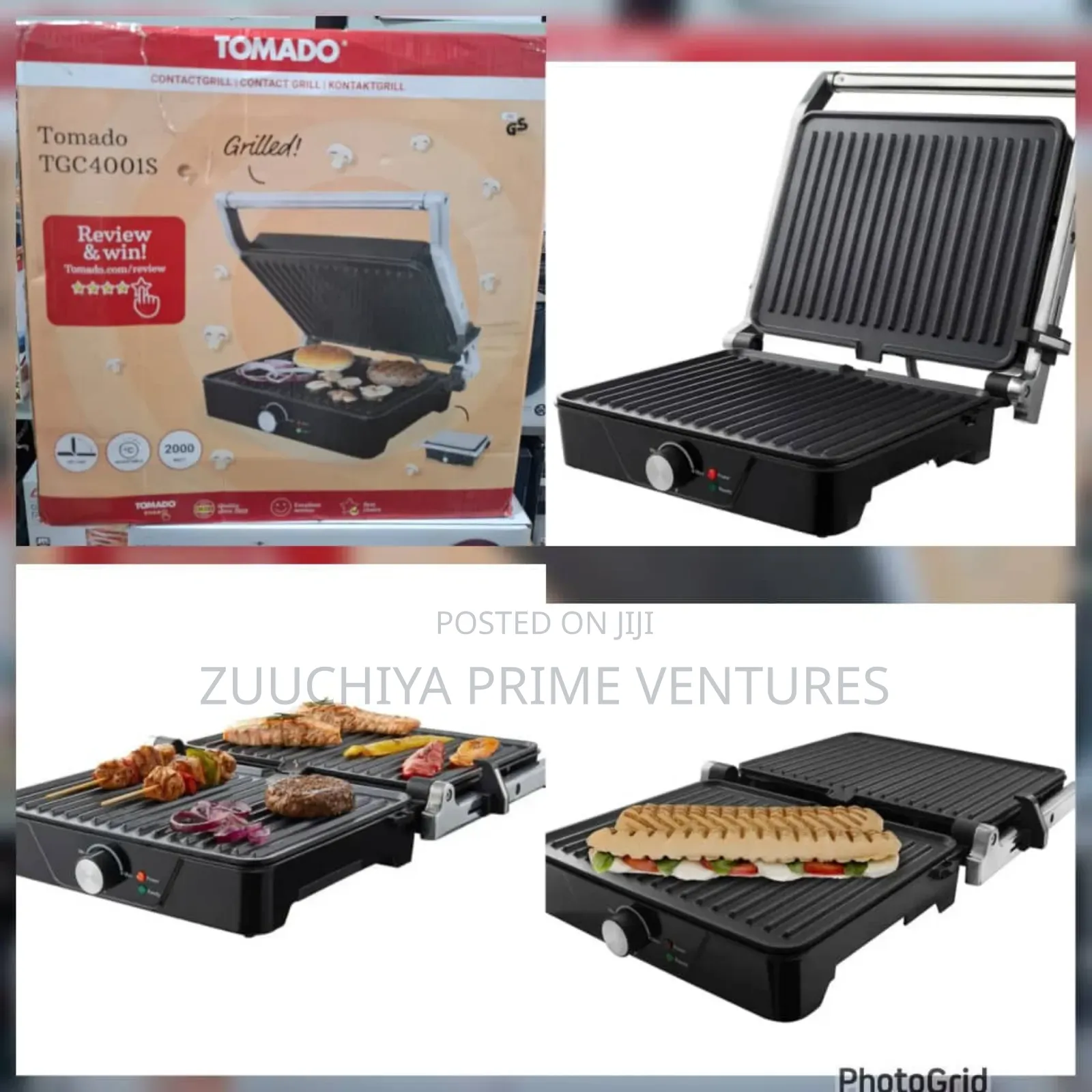 Tomado Panini Grill From Germany  (Xxl)