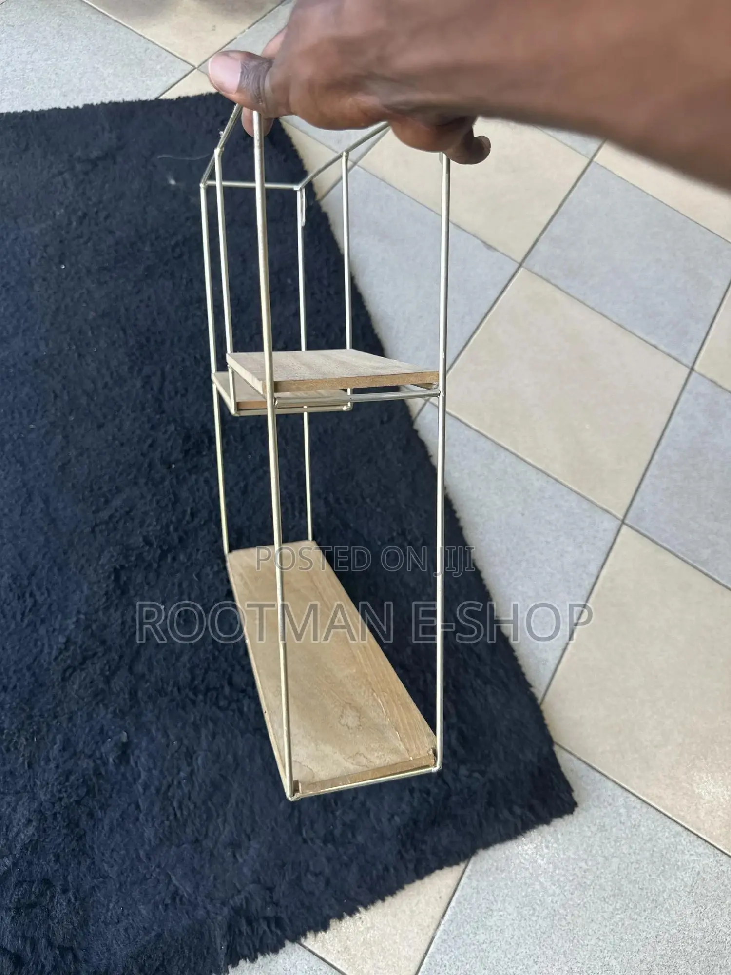 Metal Wood Shelf Wall Hanging Storage Shelves Home Decor