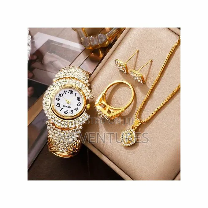 Elegant Starry Sky Steel Belt Waterproof Watch - Jewelry Set