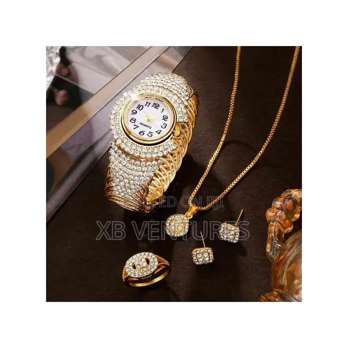 Elegant Starry Sky Steel Belt Waterproof Watch - Jewelry Set