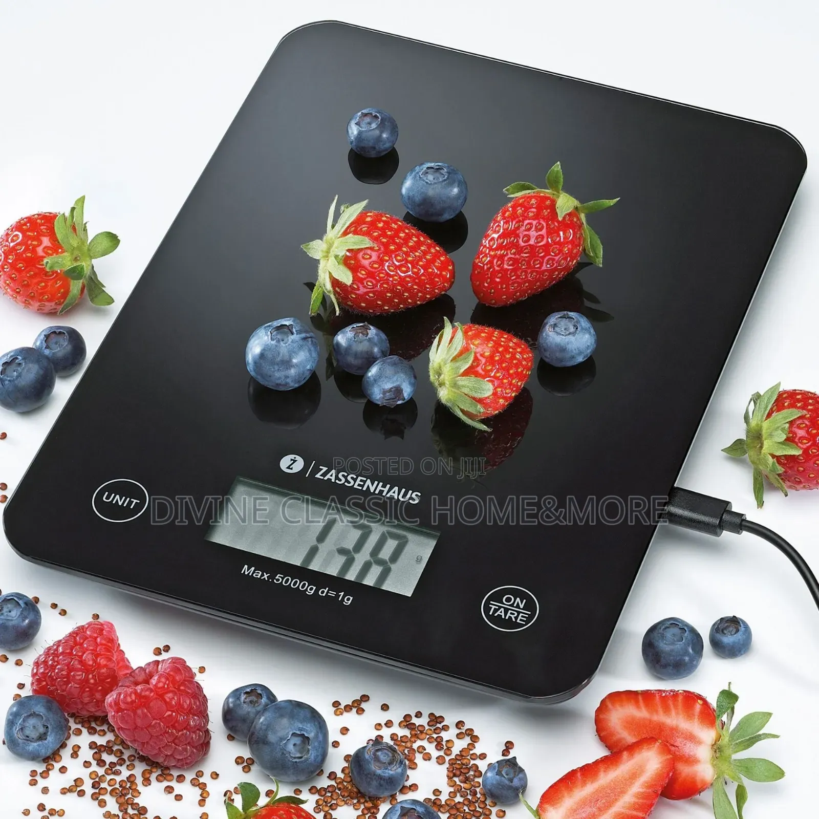 Zassenhaus Rechargeable Digital Kitchen Scale 5kgè