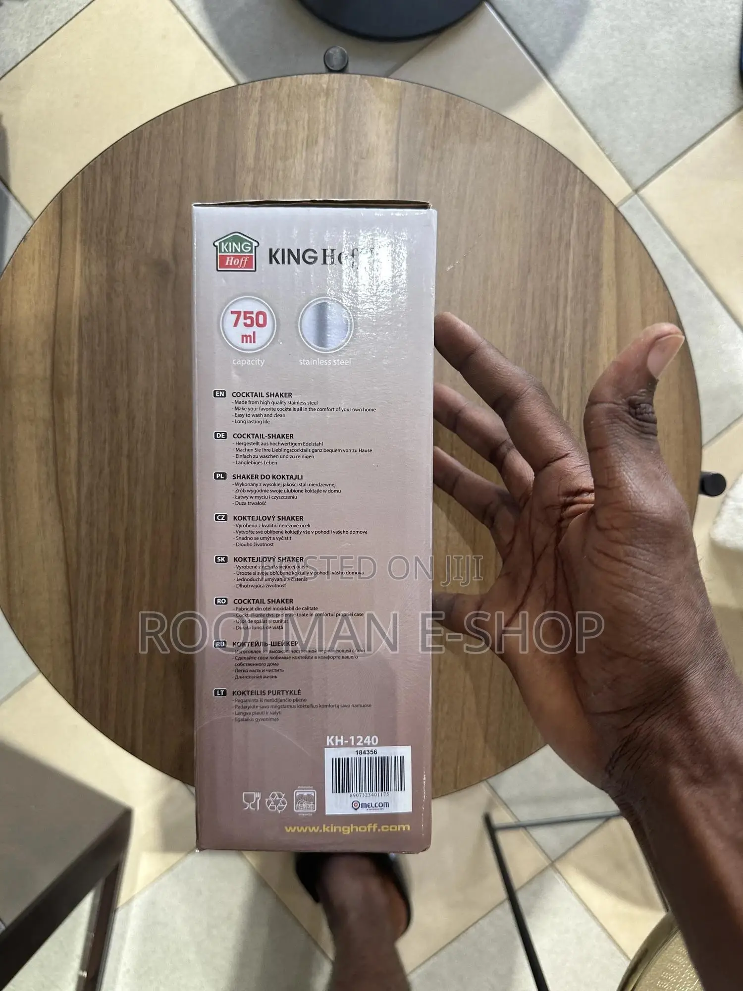 King Hoff Kh-1240 750ml Cocktail Shaker