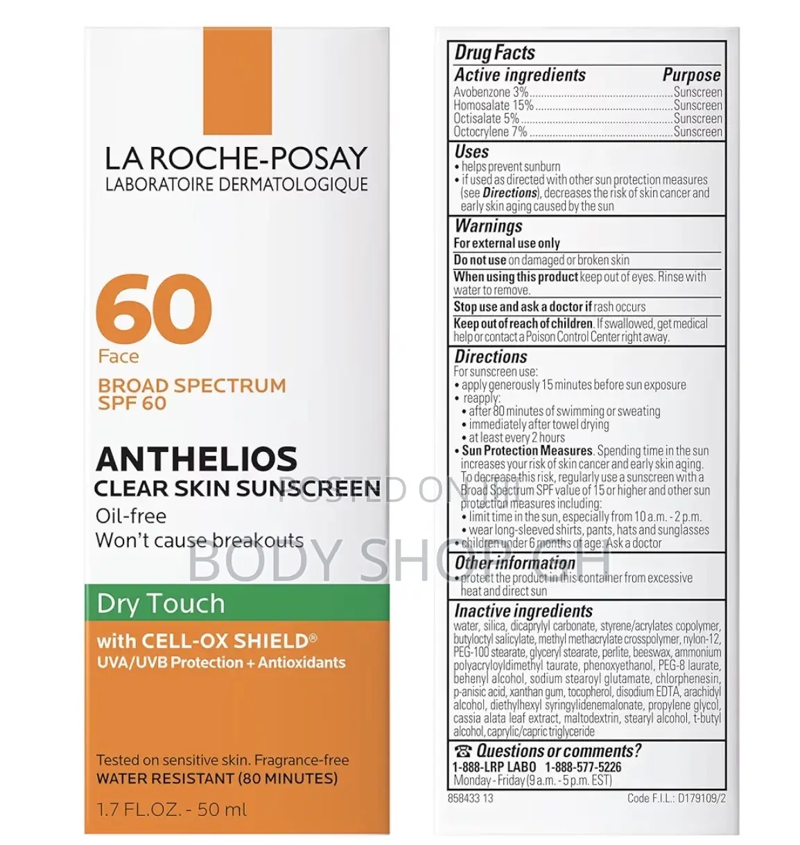 La Roche-Posay Anthelios Clear Skin Sunscreen Dry Touch SPF 60