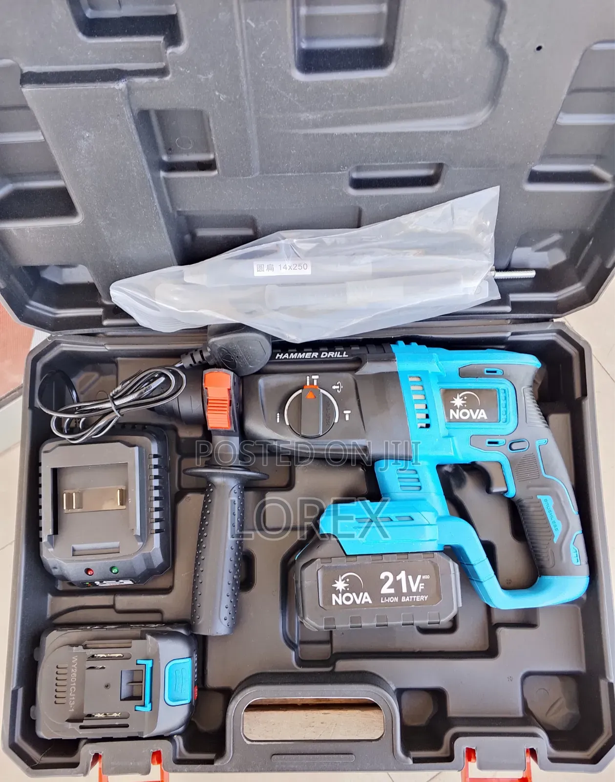 Cordless Hammer Drilling Machine With 2 Batteries (3000mah)