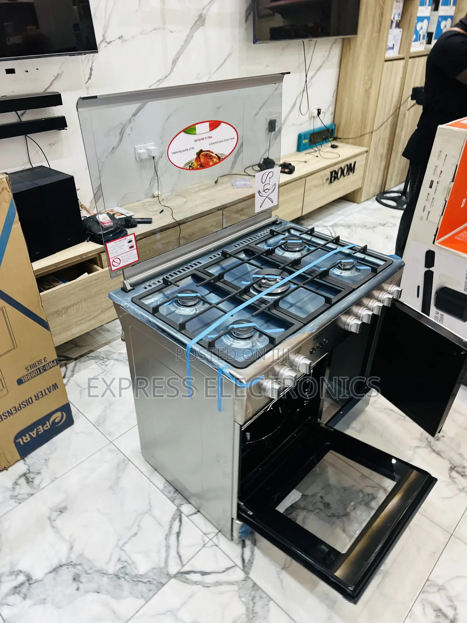 Less Expensive Gas Cooker Oven Grey 5burner 60/90 Midea Tech