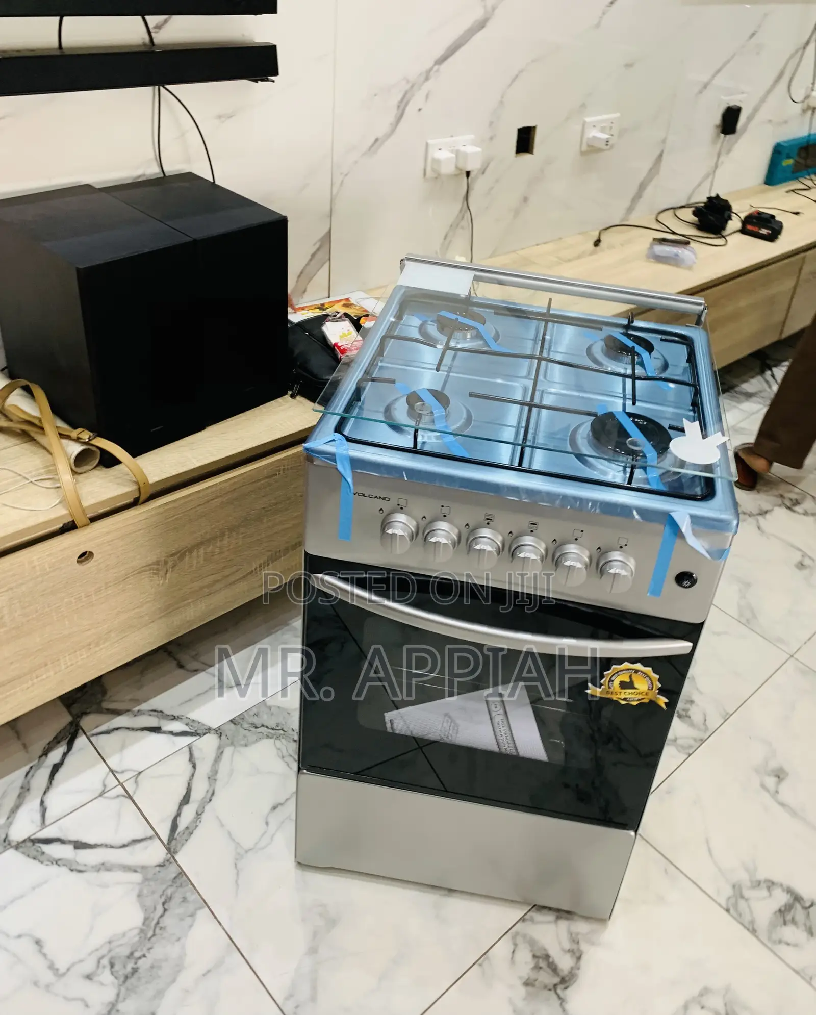 Efficient Volcano 50x50cm Freestanding 4 Cooker 