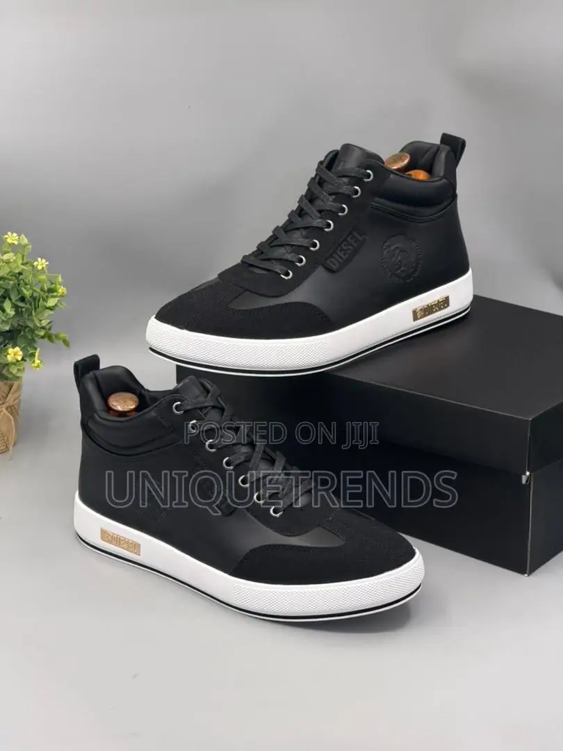 High Quality Diesel Ankle Boots (Black and White)