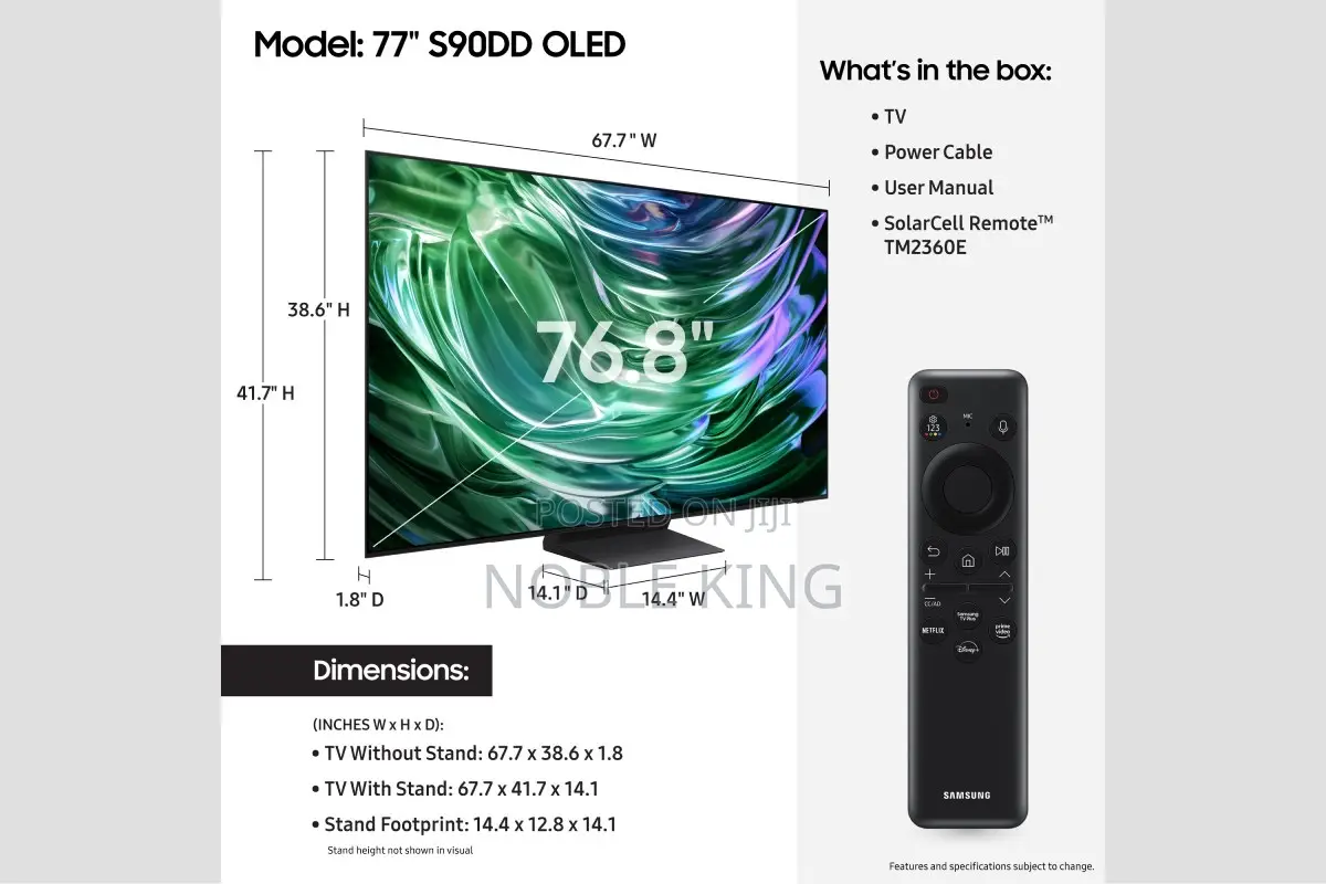 77 Inch Class Oled S90fd Samsung Vision Ai Smart Tv (2025)
