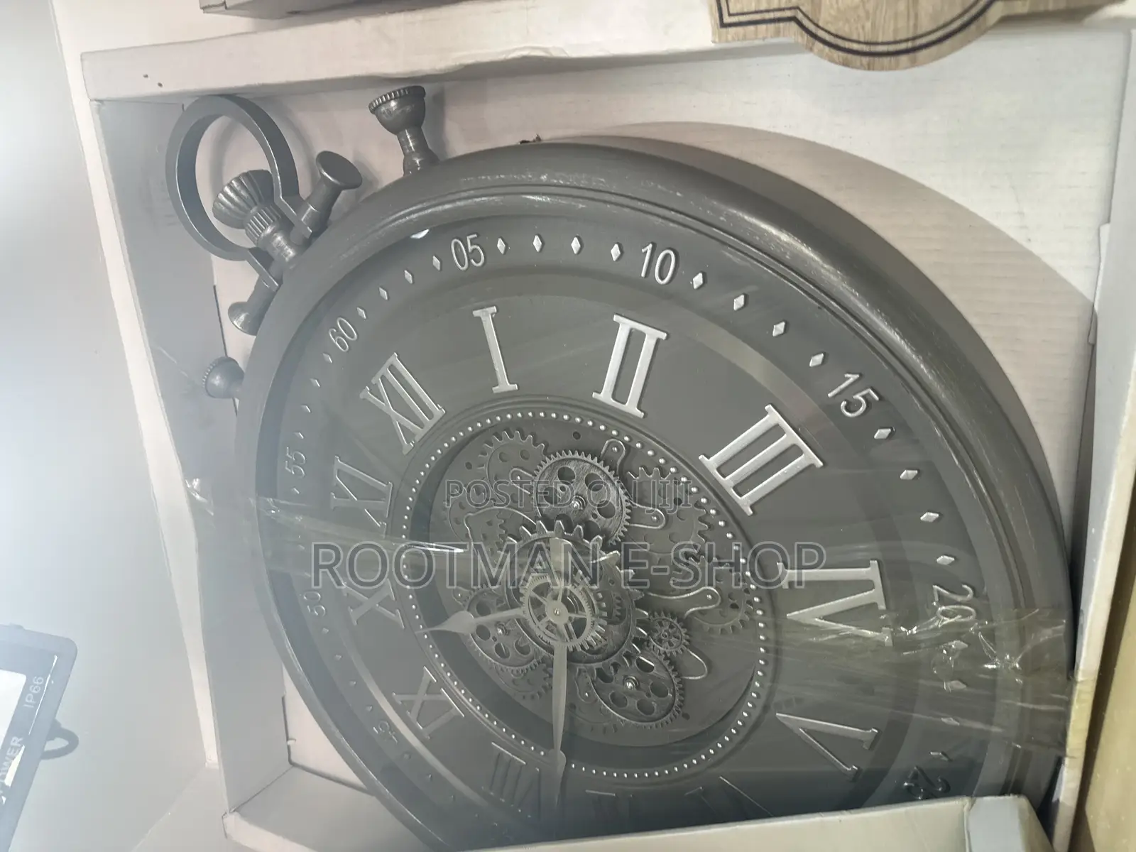 Vintage Skeleton Battery Powered Analogue Wall Clock