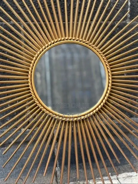 Round Wall Mirrors for Hallway and Living Room, Large Sunburst Mirror