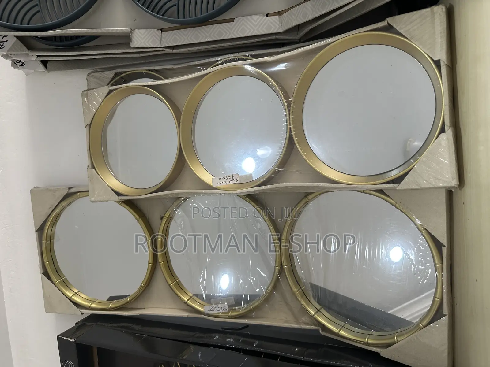 Gold Golden Trio Decor Mirror
