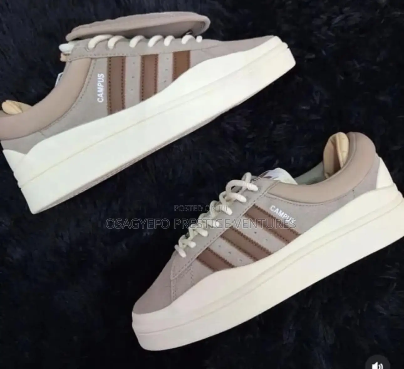 Double-Tongue Quality Adidas Upper Suede/Chalky Brown
