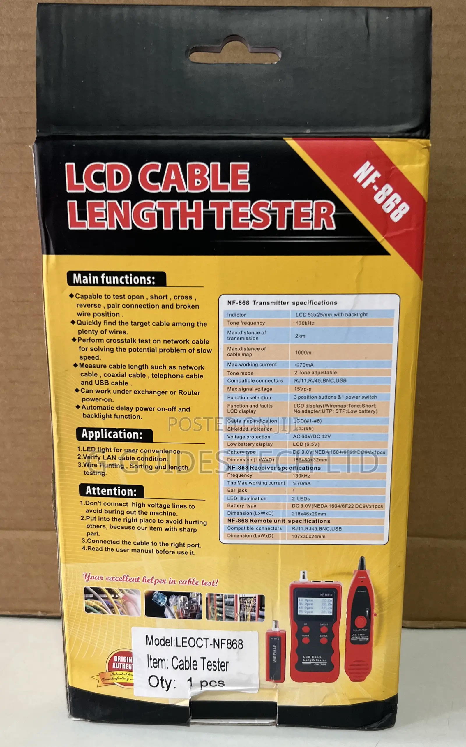 Noyafa Nf-868 Lcd Display Network Cable Tester