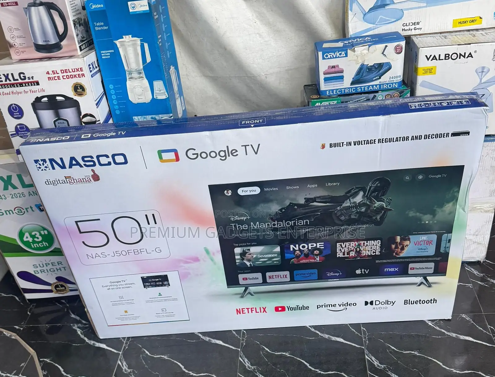 Nasco 50" HDR Smart Google Andriod 2026 Tv | Nas-J50fbfl-G