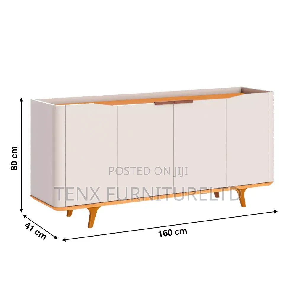 Sideboard/ Buffet With 4 Wooden Legs