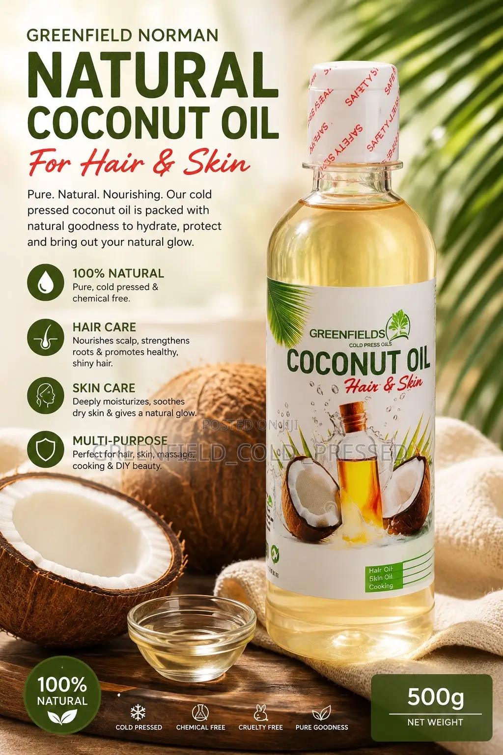 Coconut Oil Hair and Skin