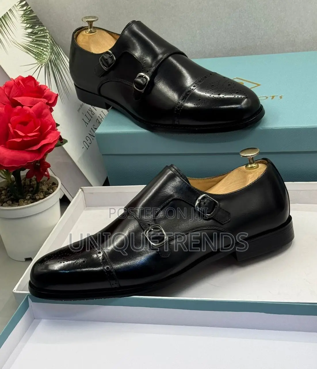 Steve Riots Double Monk Strap Leather Shoes