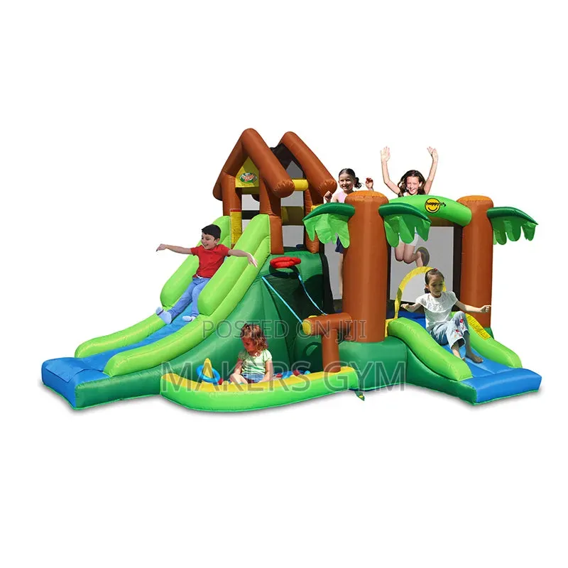 Slides Inflatable Jungle Bounce Castle With Blower Pump