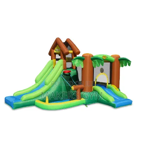 Slides Inflatable Jungle Bounce Castle With Blower Pump