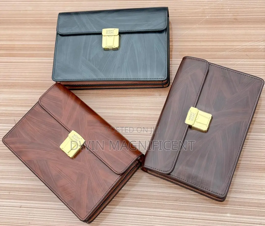 Montblanc Push-Lock Leather Men's Clutch Bags
