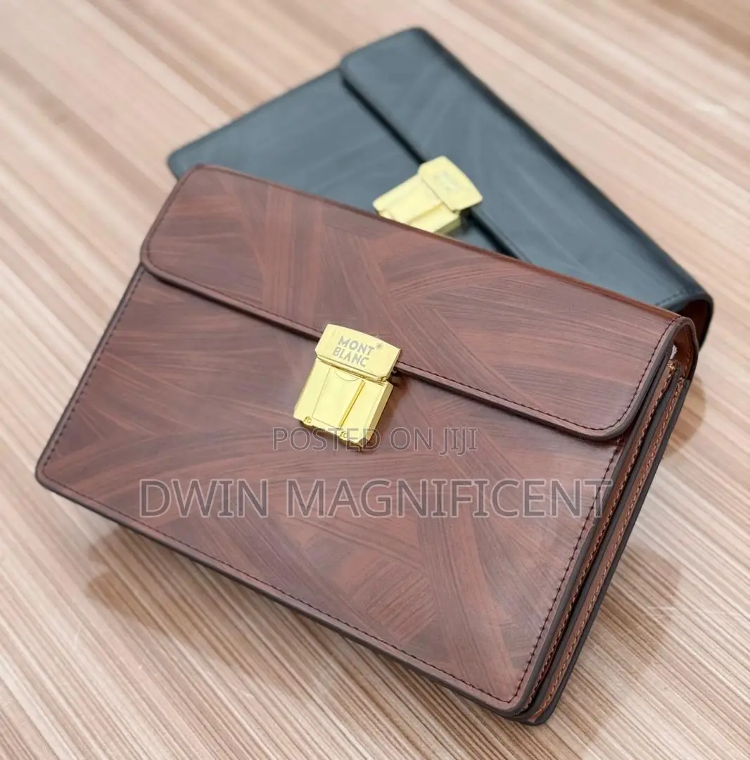 Montblanc Push-Lock Leather Men's Clutch Bags