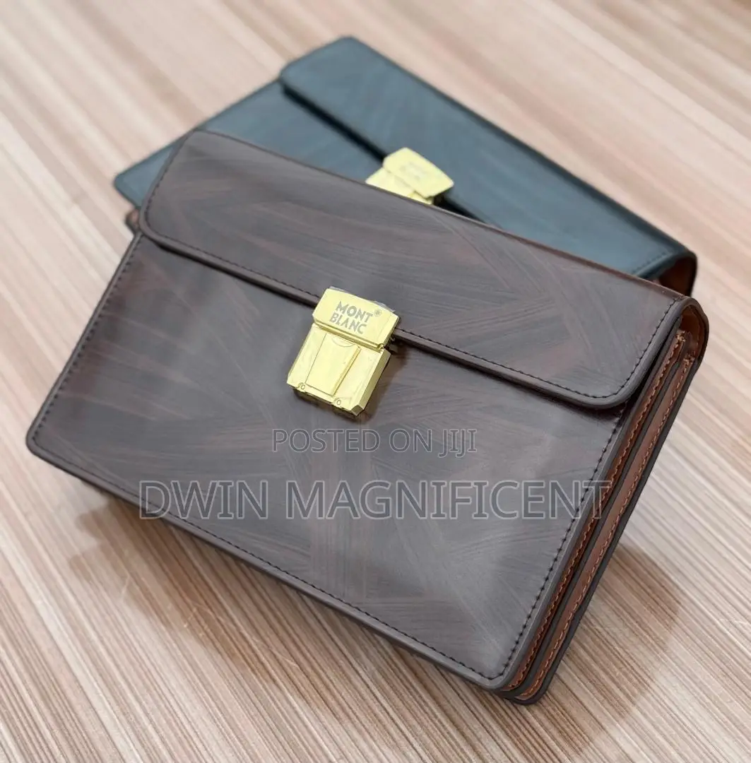 Montblanc Push-Lock Leather Men's Clutch Bags