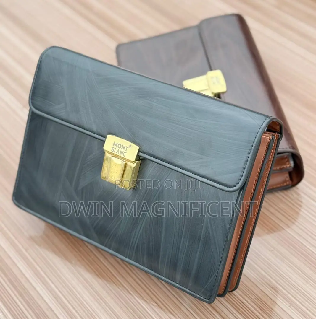 Montblanc Push-Lock Leather Men's Clutch Bags