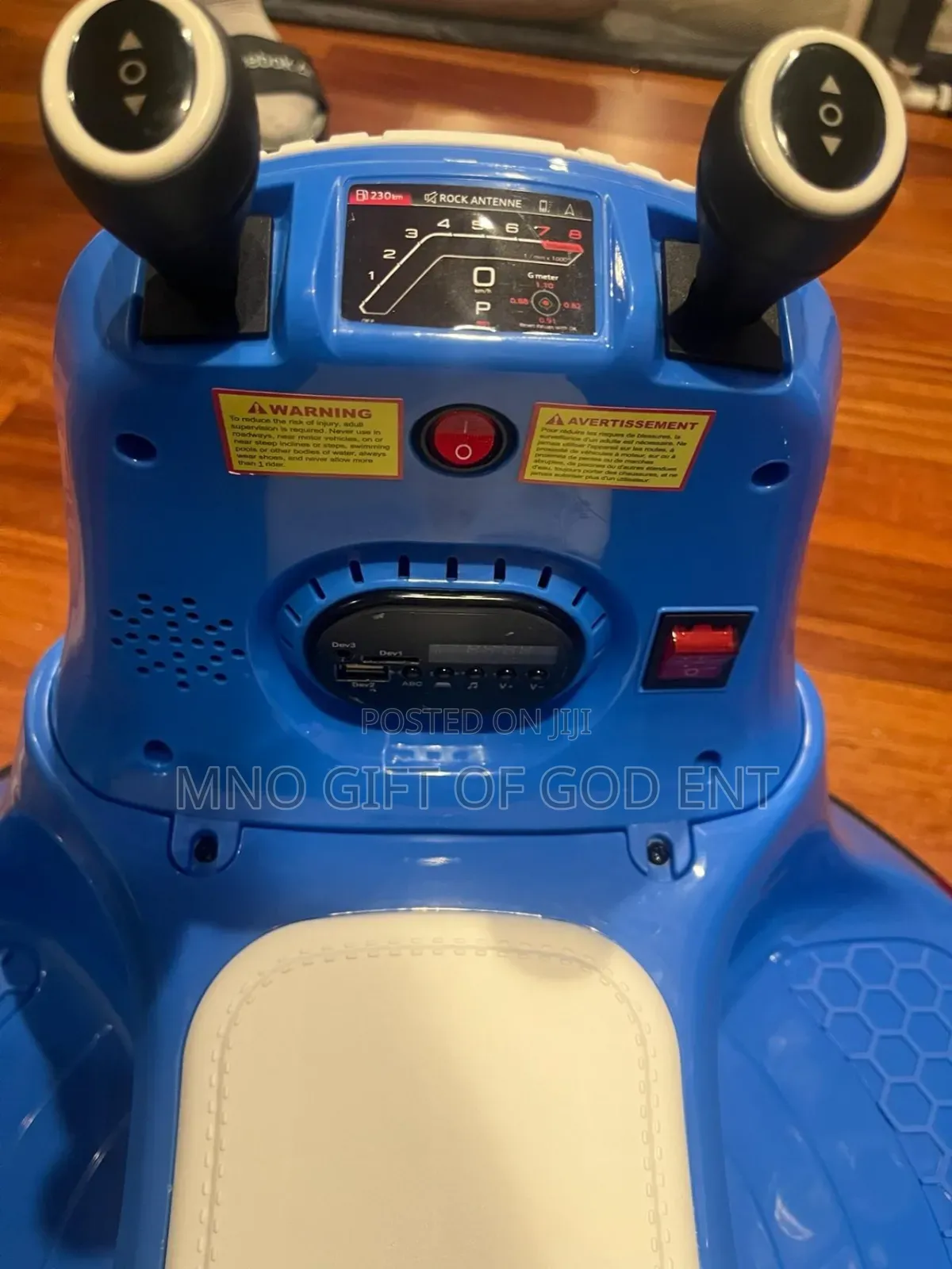 Babyjoy 12v Kids Electric Bumper Car 360° Rotatable Ride on Car Blue