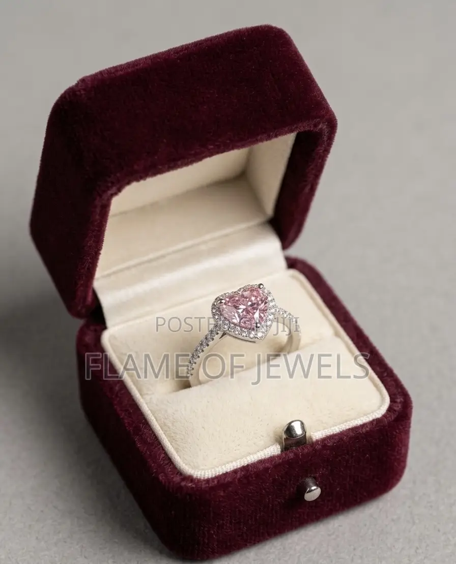 Pink Love Cut Promise /Engagement Ring