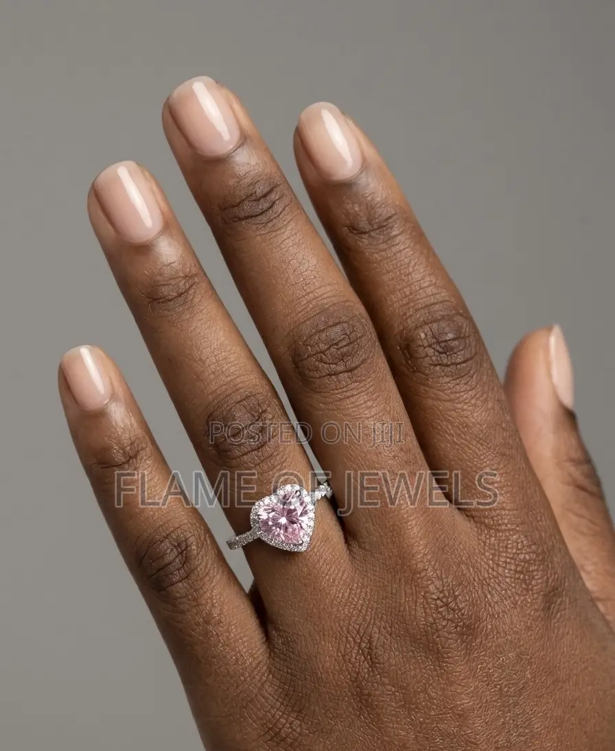 Pink Love Cut Promise /Engagement Ring