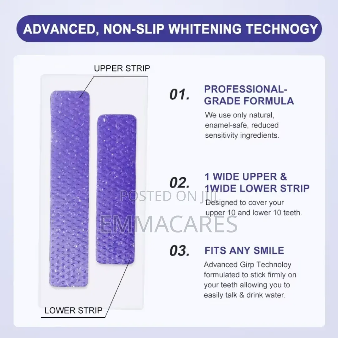 7 Bags Purple Teeth Whitening Strips. Stretchable Whitening Tapes