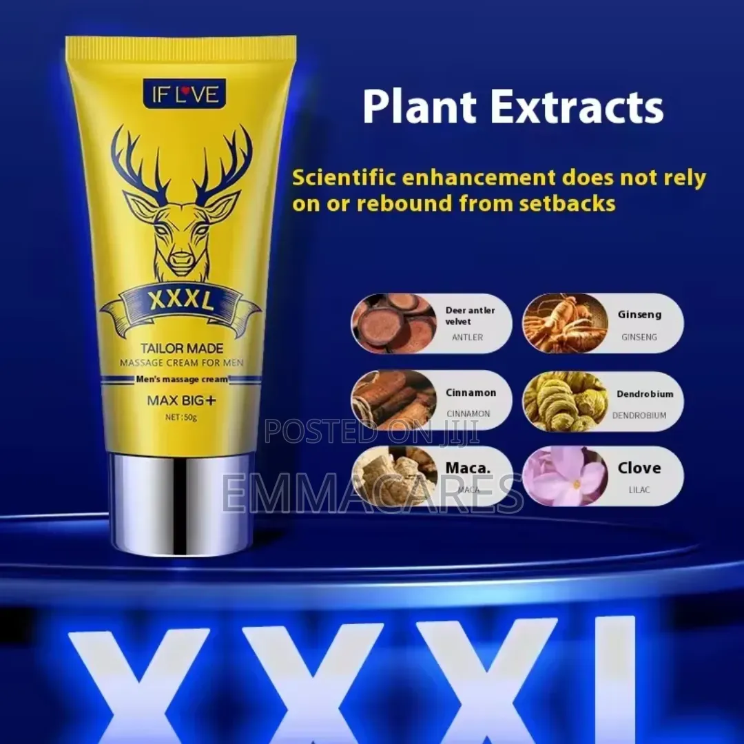Men's Massage Cream for Long Lasting Pleasure. Thicken and Enlongate
