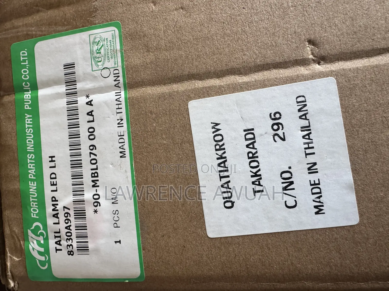 Mitsubishi Outlander 2017/18 Model Tail Light, Original From Thailand