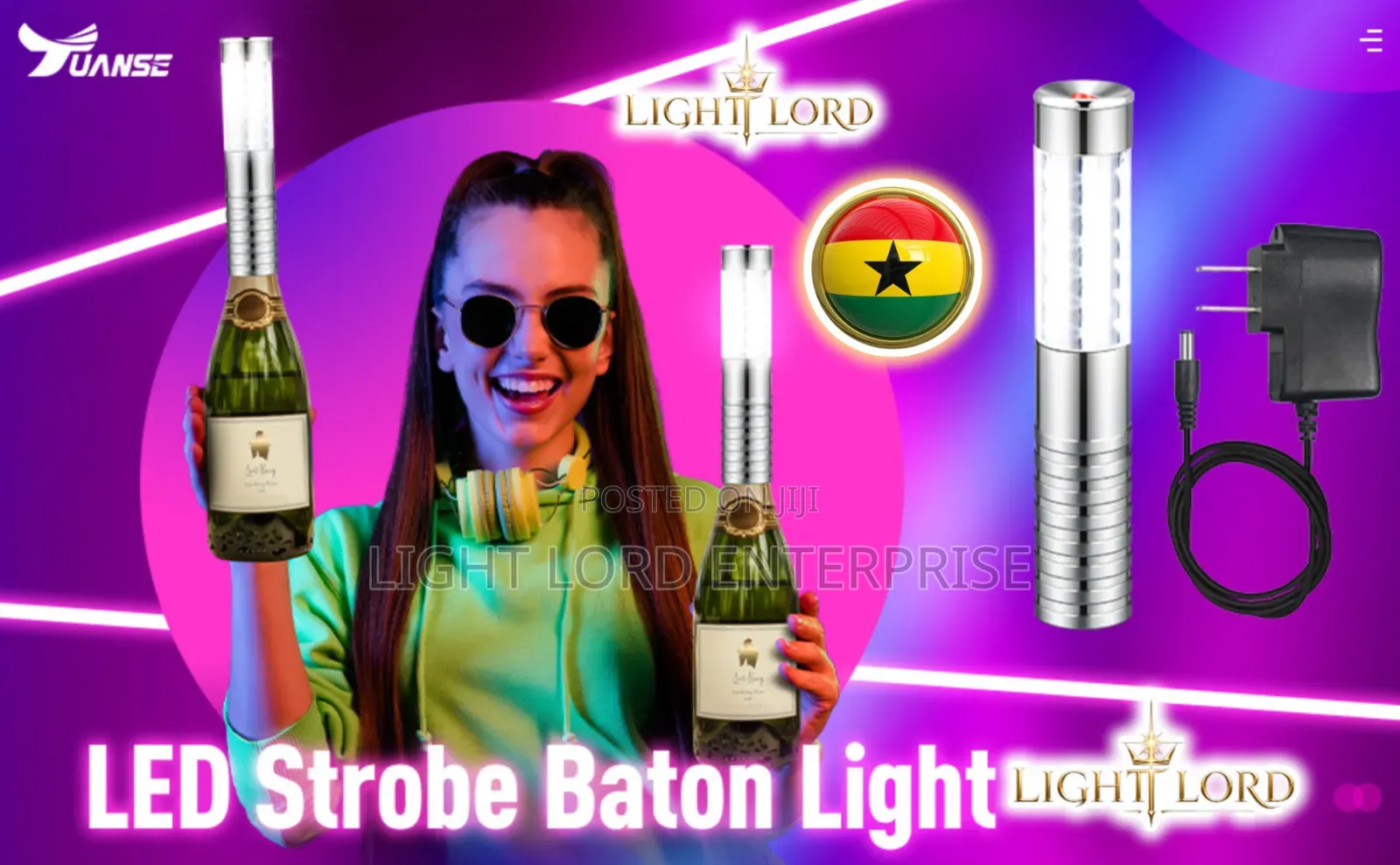 Invite Champagne Strobe Light