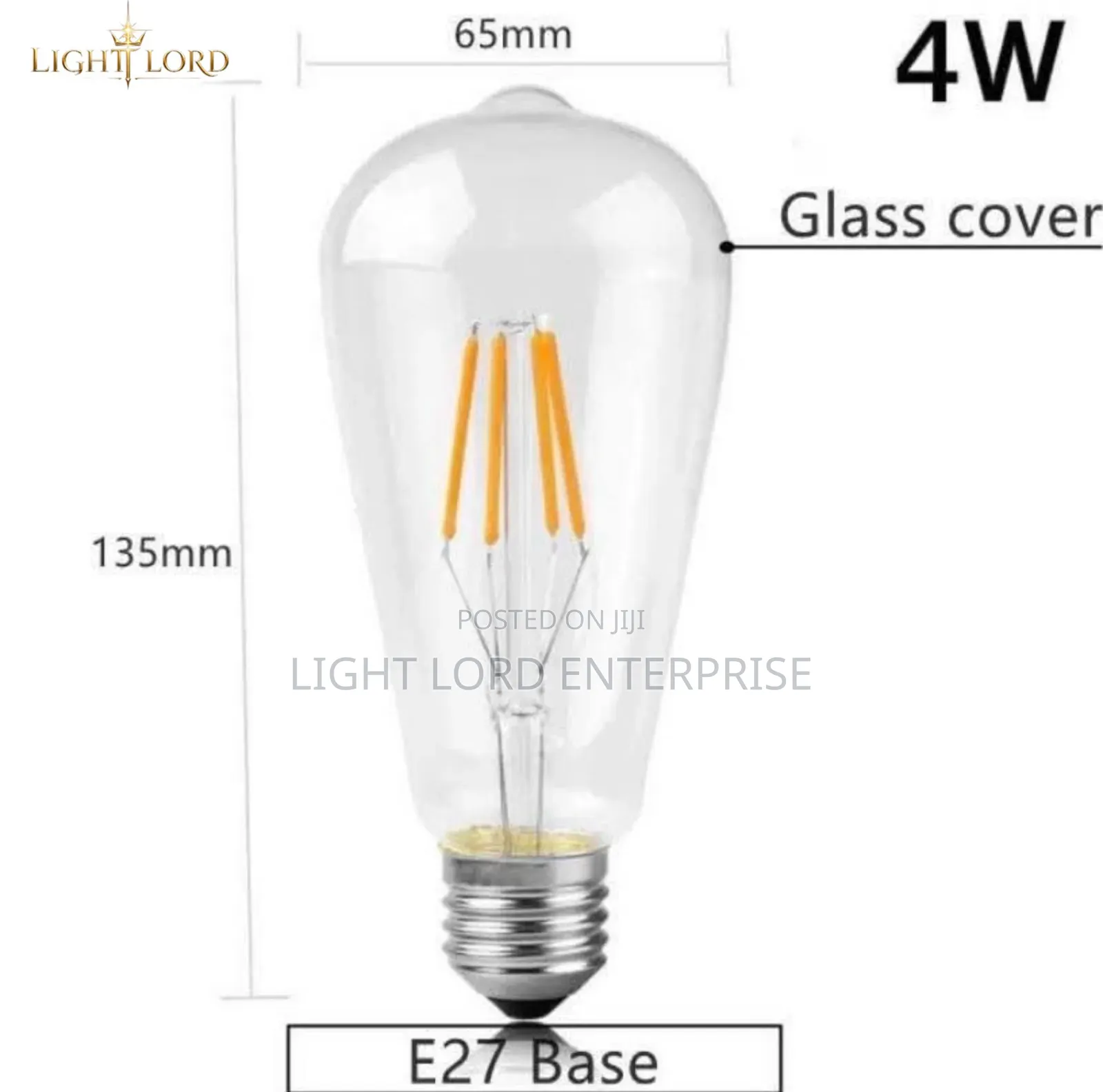 E27bass Led Light Filament Bulb