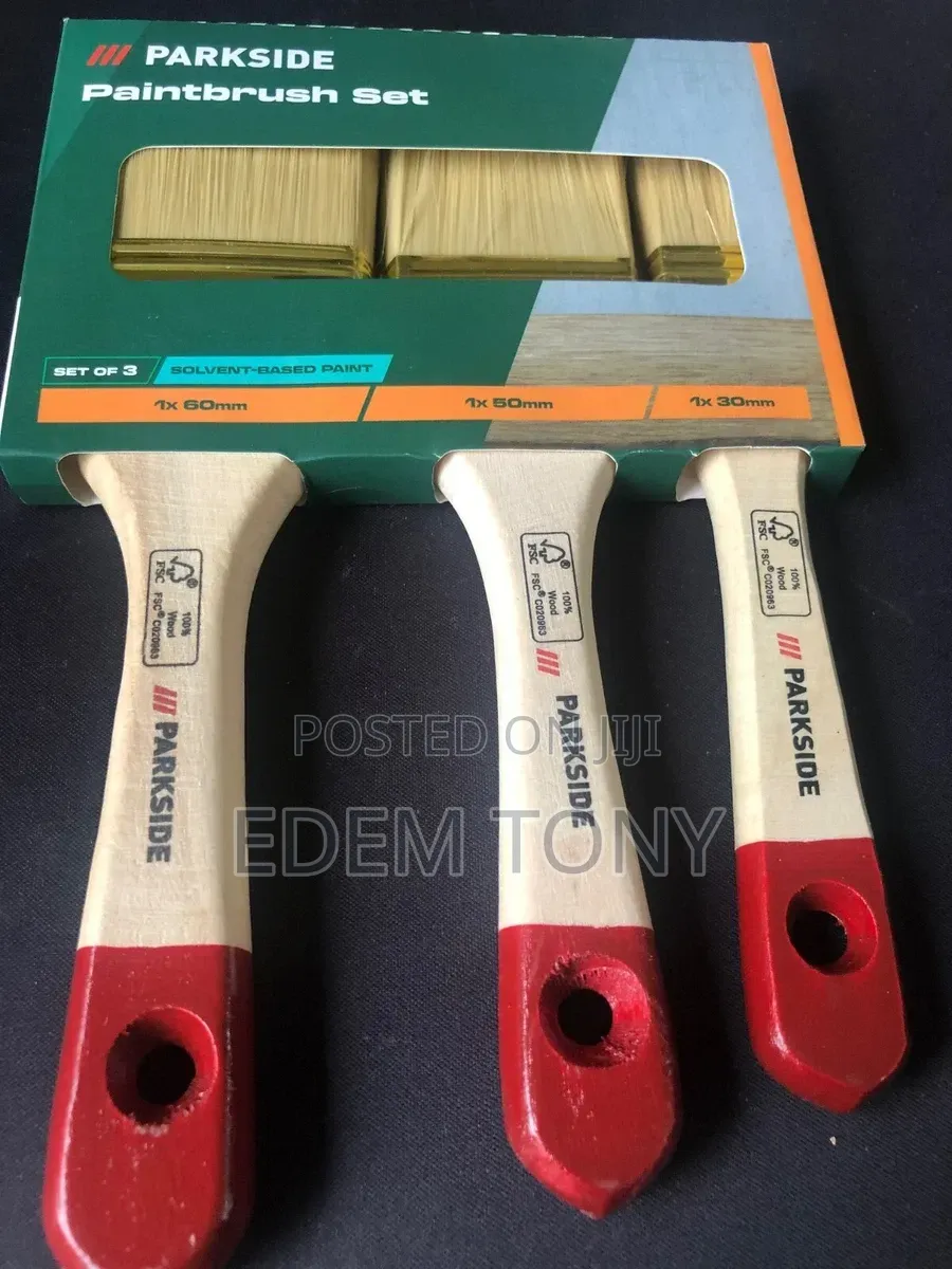 Parkside, 3pcs -Paint Brush Set for Solvent Based Paint