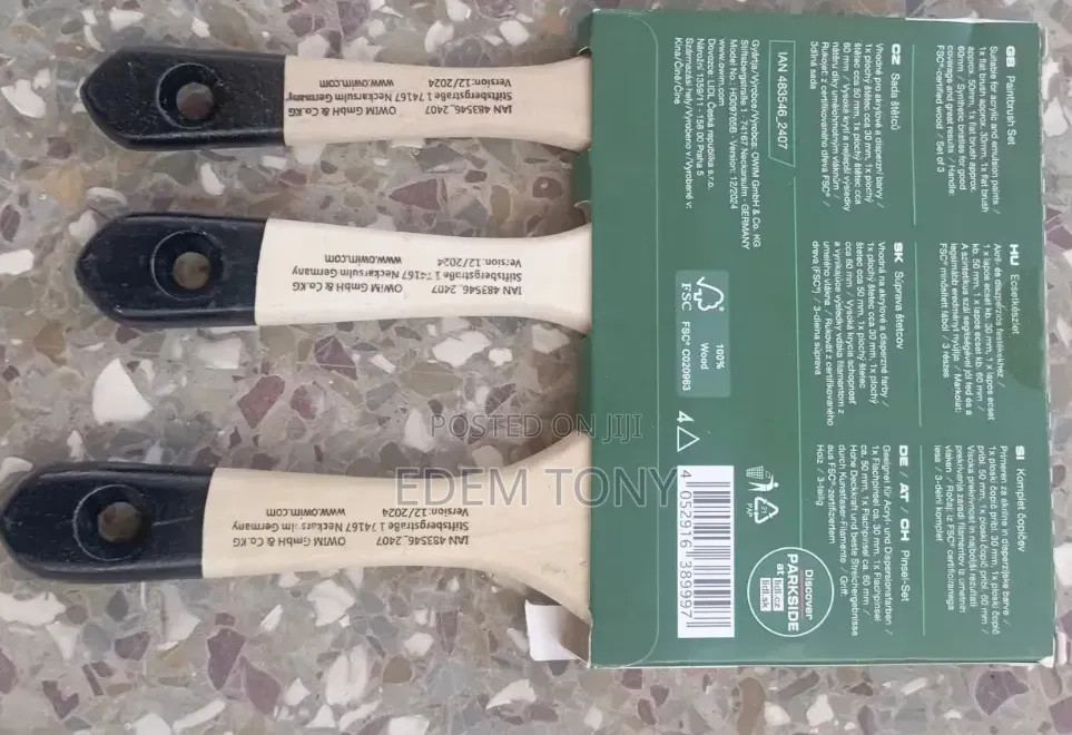 Parkside Brand Paintbrush Sets- Acrylic Emulsion
