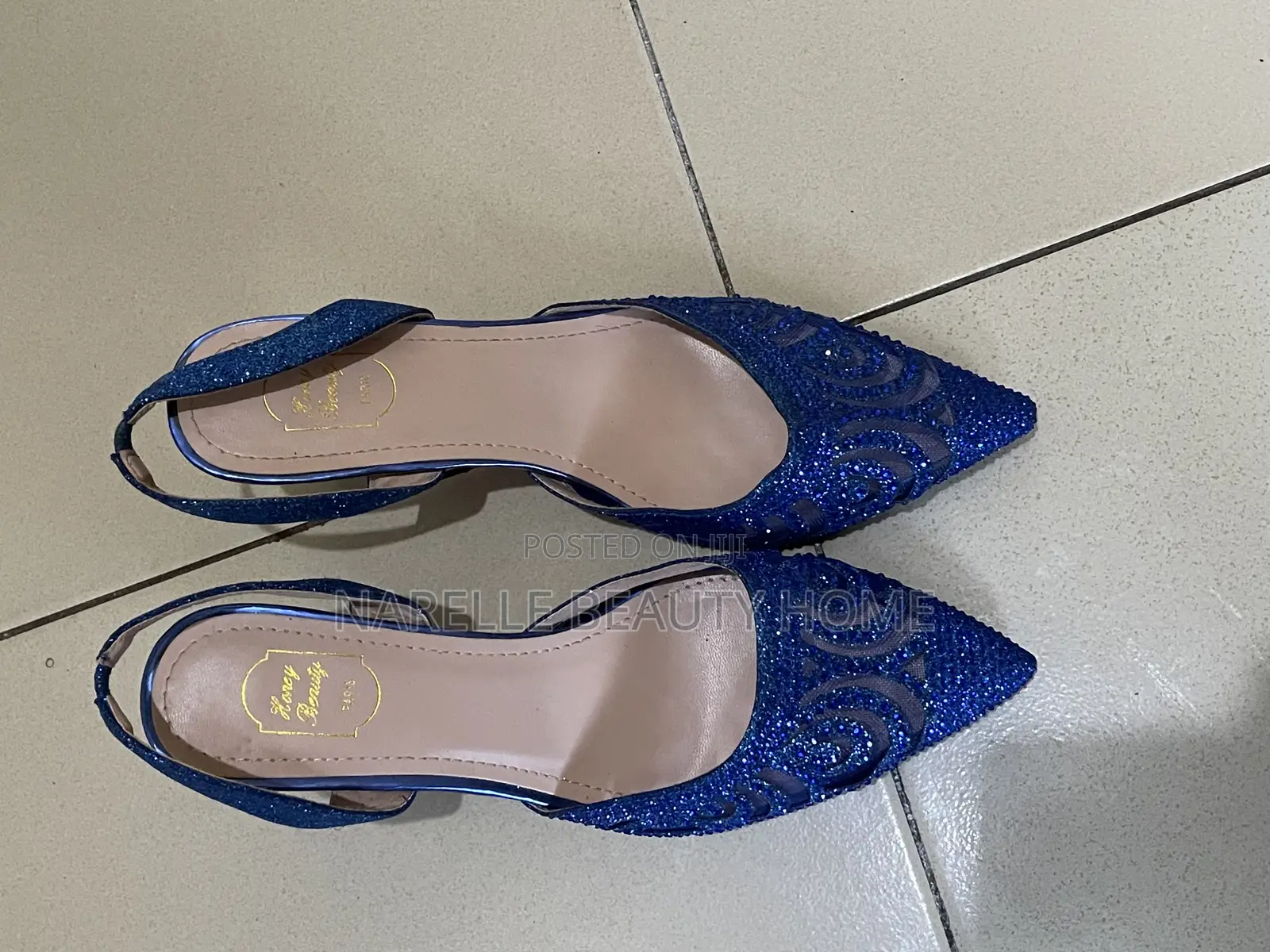 Size 39- Ladies Beautiful Blue Heels - Very Comfy