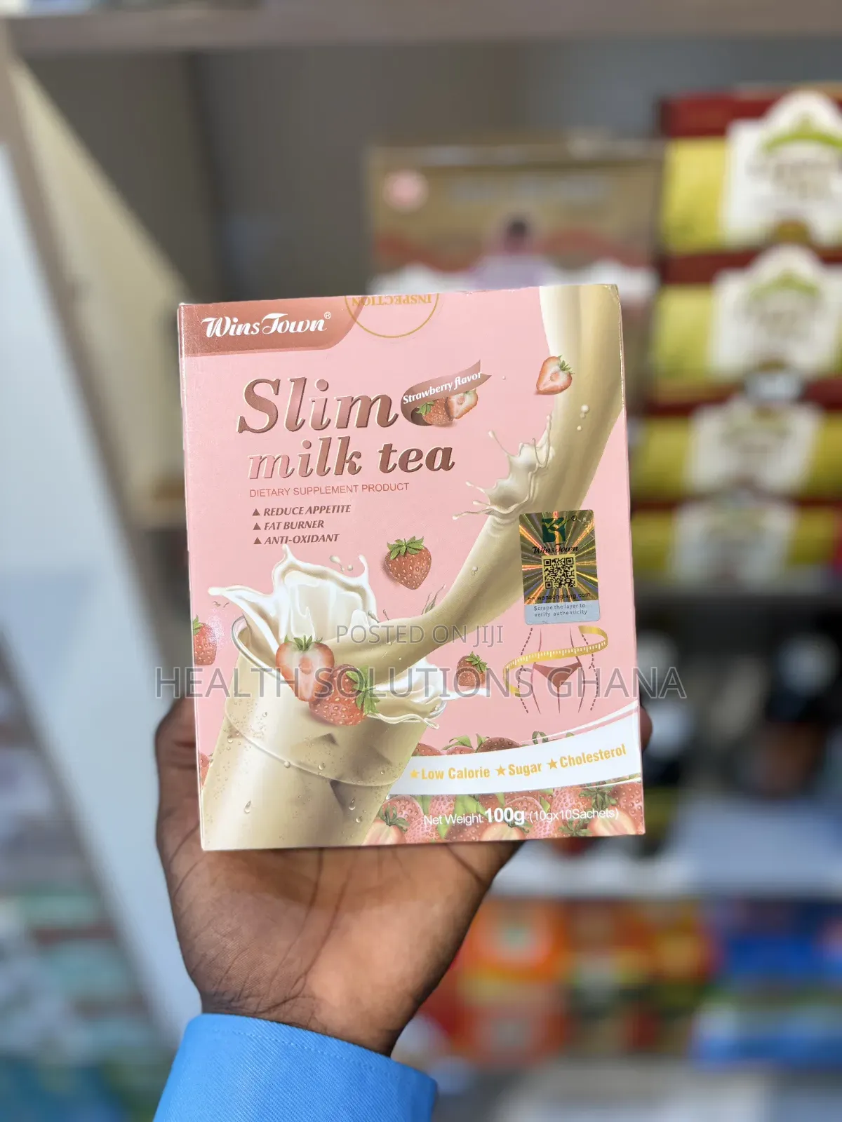 Slim Milk Tea Strawberry For Wellness Digestive Support