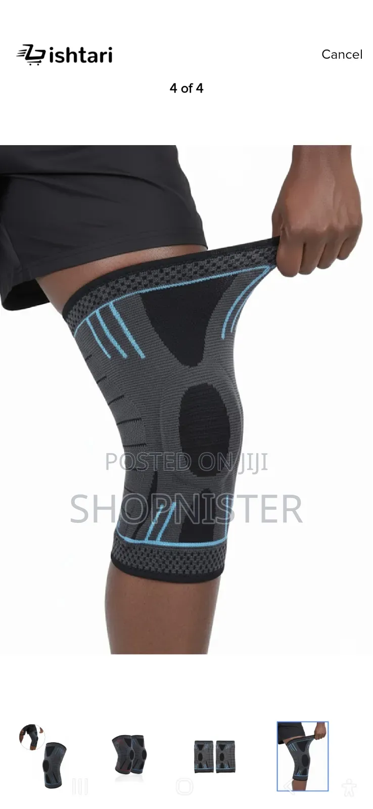 Premium Knee Support Brace With Silicone Cushion Blue M