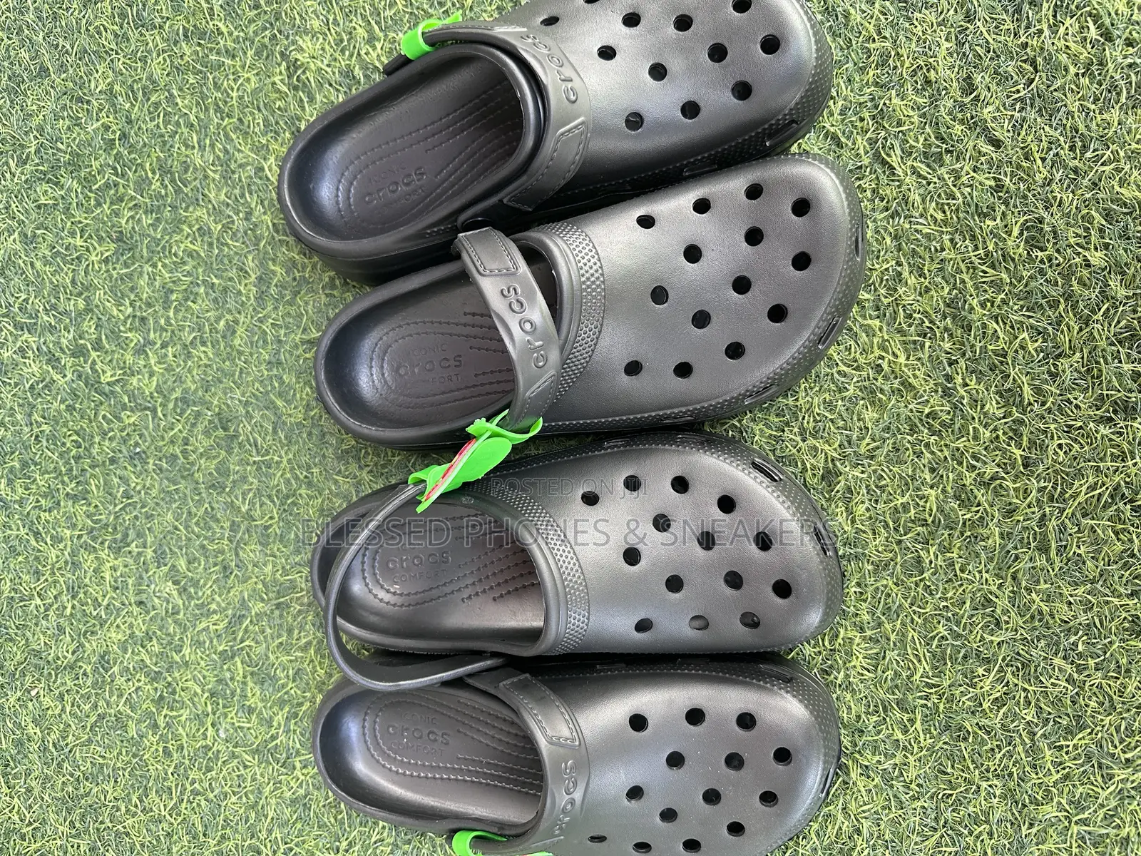 All Black Crocs