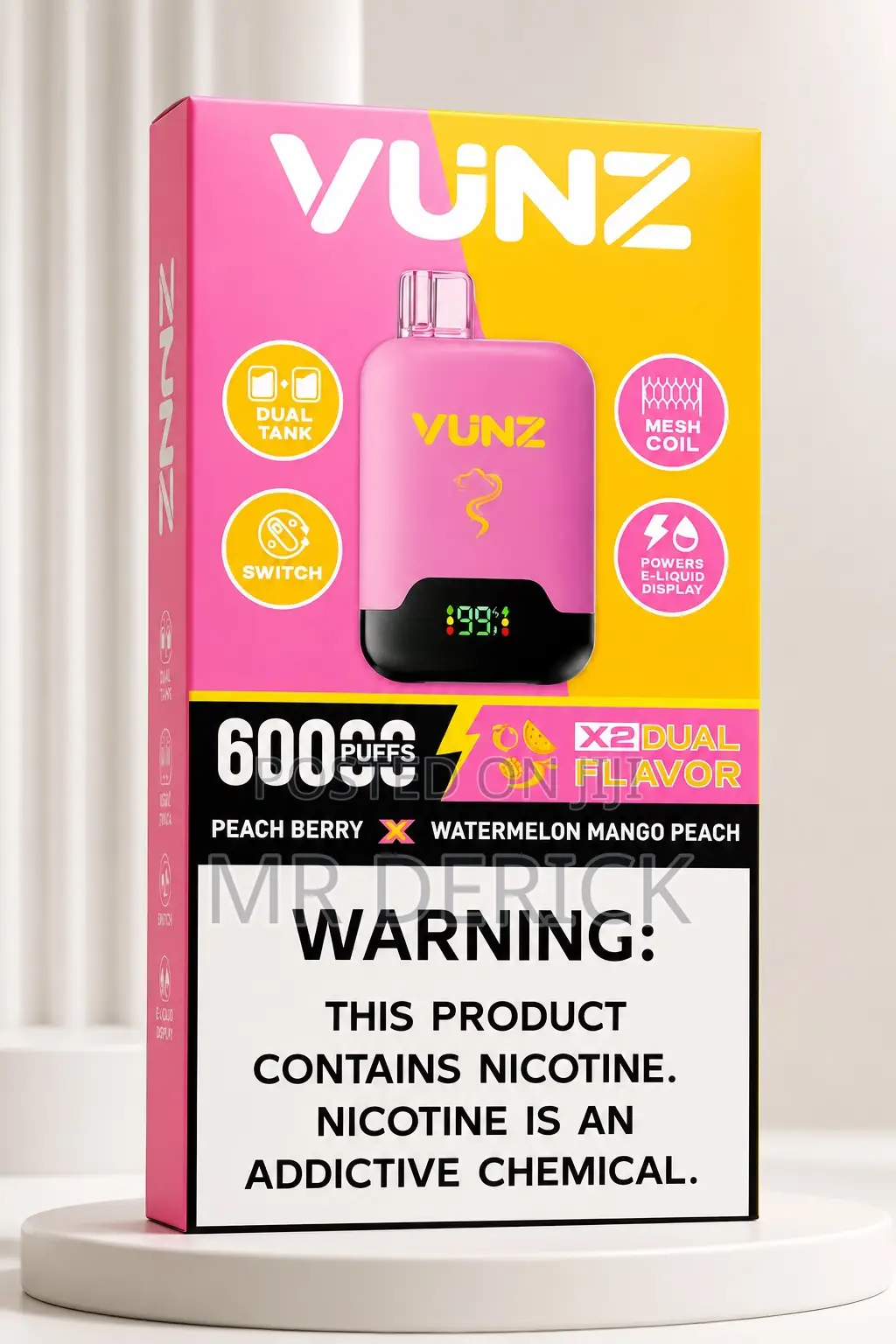 Vunz X2 Dual Flavor Disposable Vape – 6000 Puffs