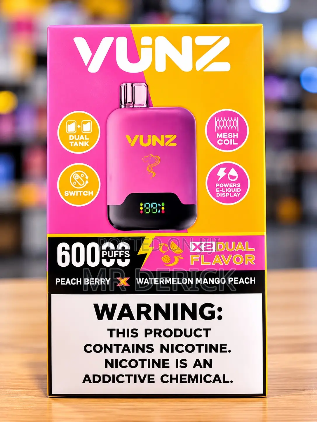Vunz X2 Dual Flavor Disposable Vape – 6000 Puffs