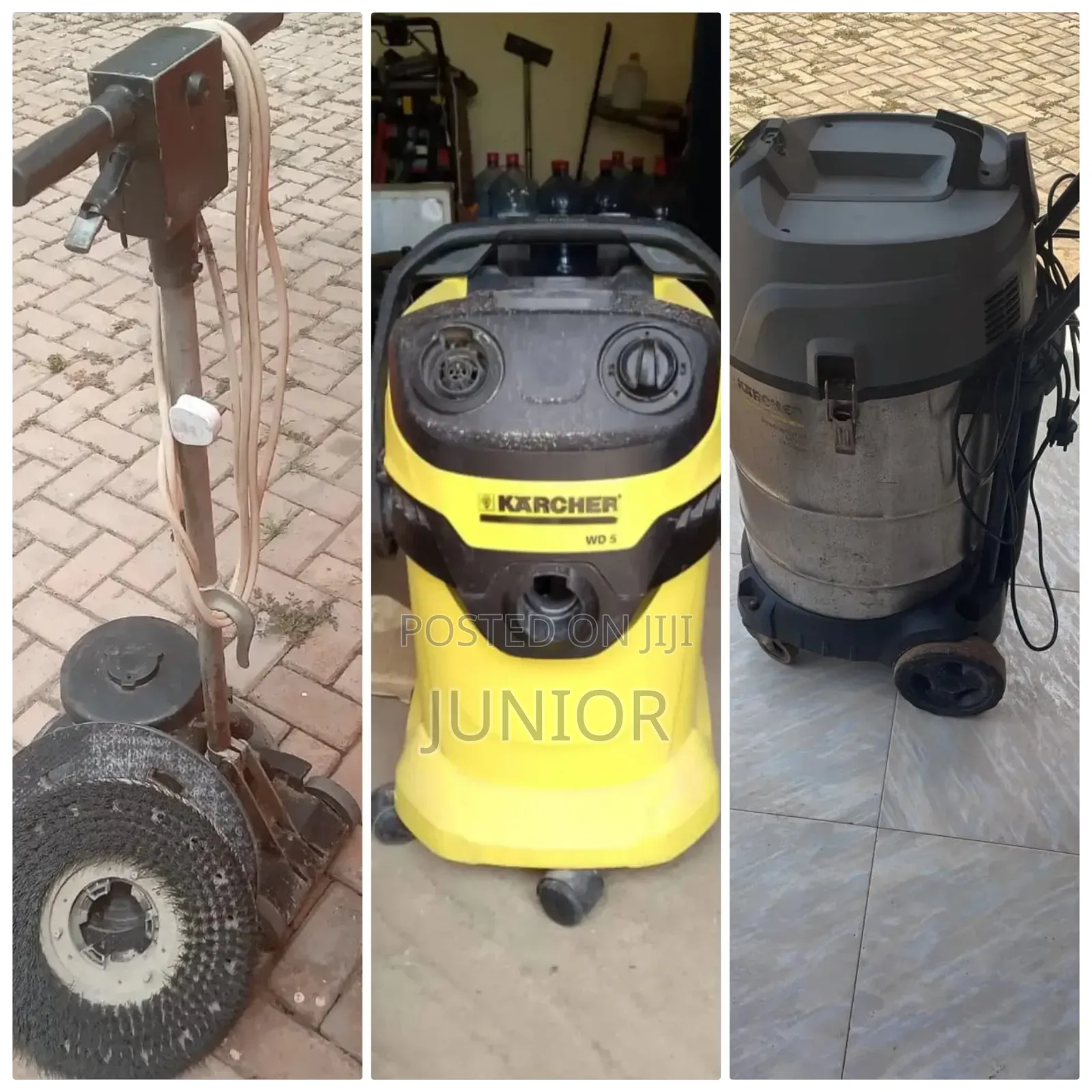 Karcher 25 and 75l Wet and Dry Vacuum Cleaner Plus Floor Scrubber