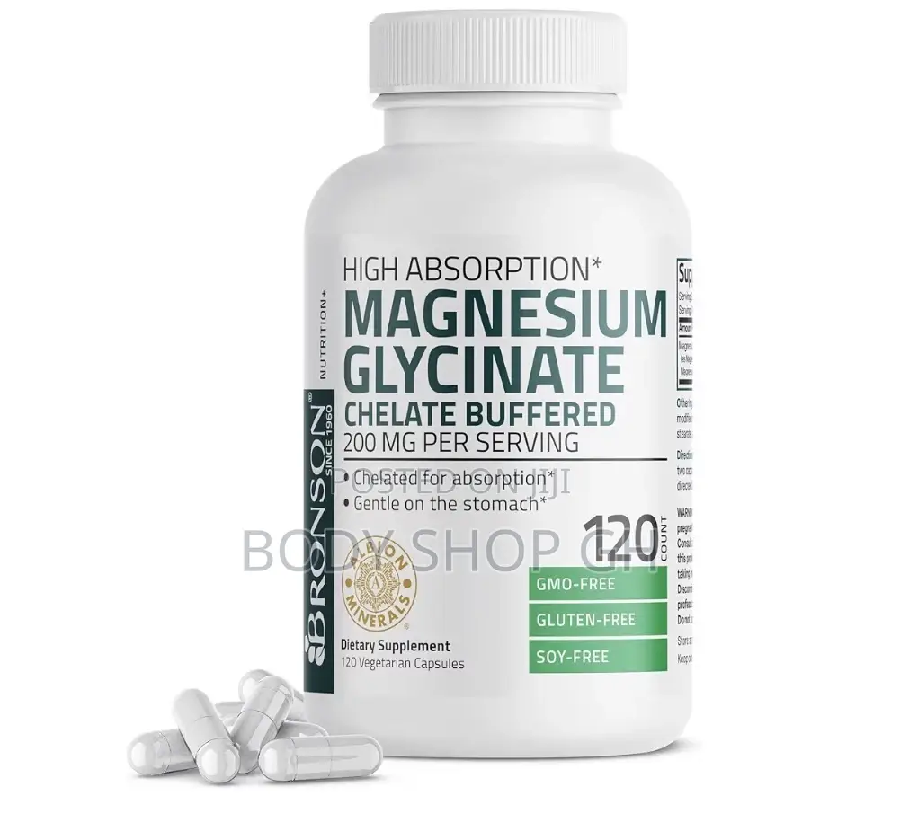 Magnesium Glycinate Supplement - 200mg / 120 Capsules