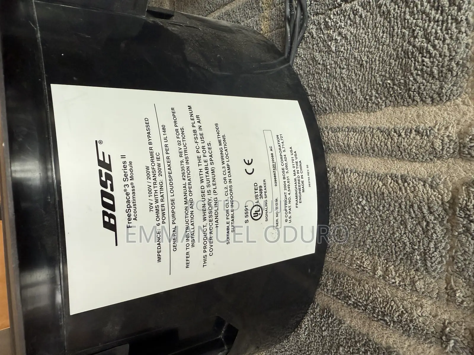 Bose Ceiling Speakers and Subwoofer