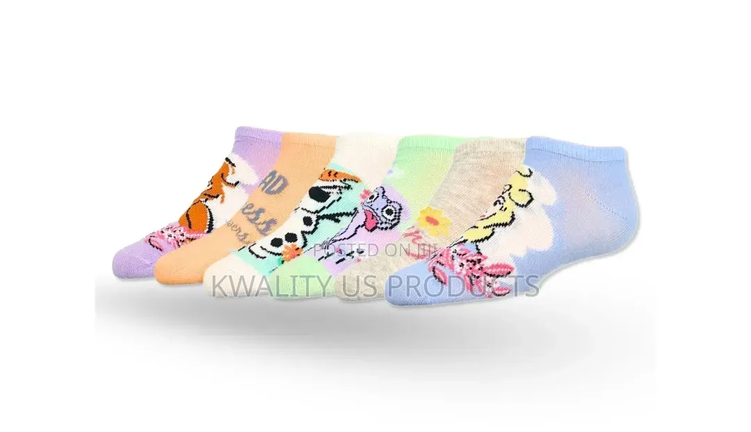 Disney Frozen Girls No-Show Socks - 6 Pairs
