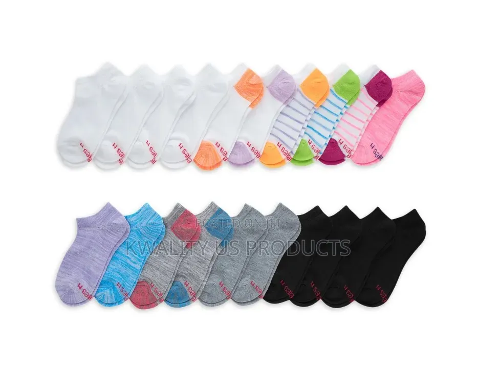 Hanes Girls No-Show Socks - 20 Pairs