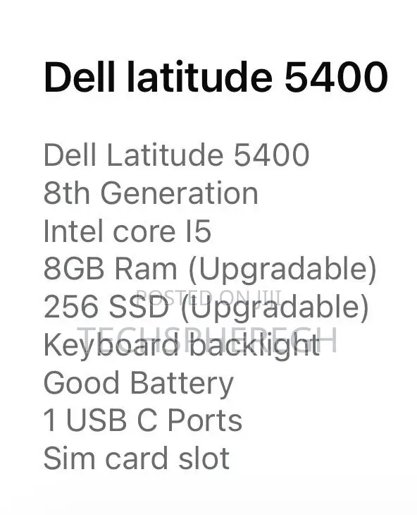 Laptop Dell Latitude 5400 8GB Intel Core i5 SSD 256GB