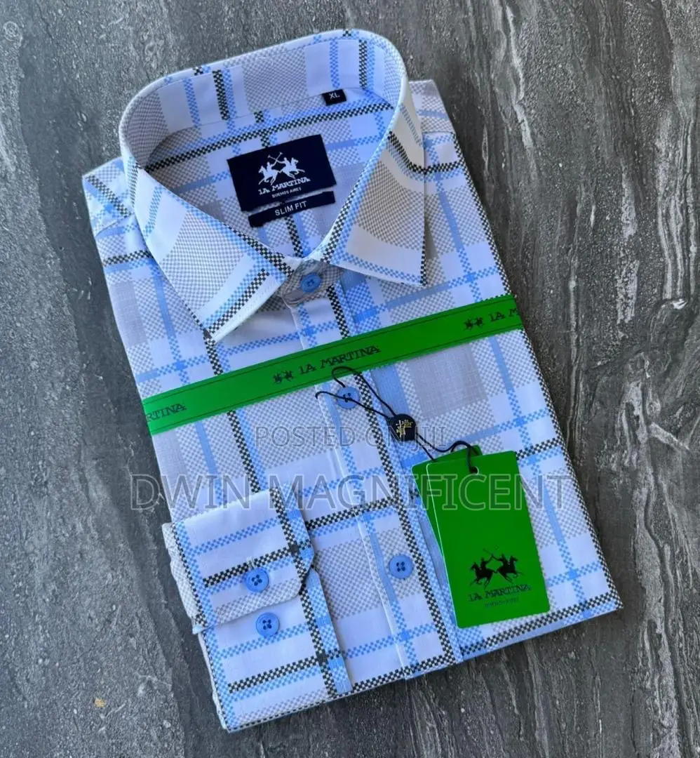 Checkered Men's Slim Fit Shirt From La Martina